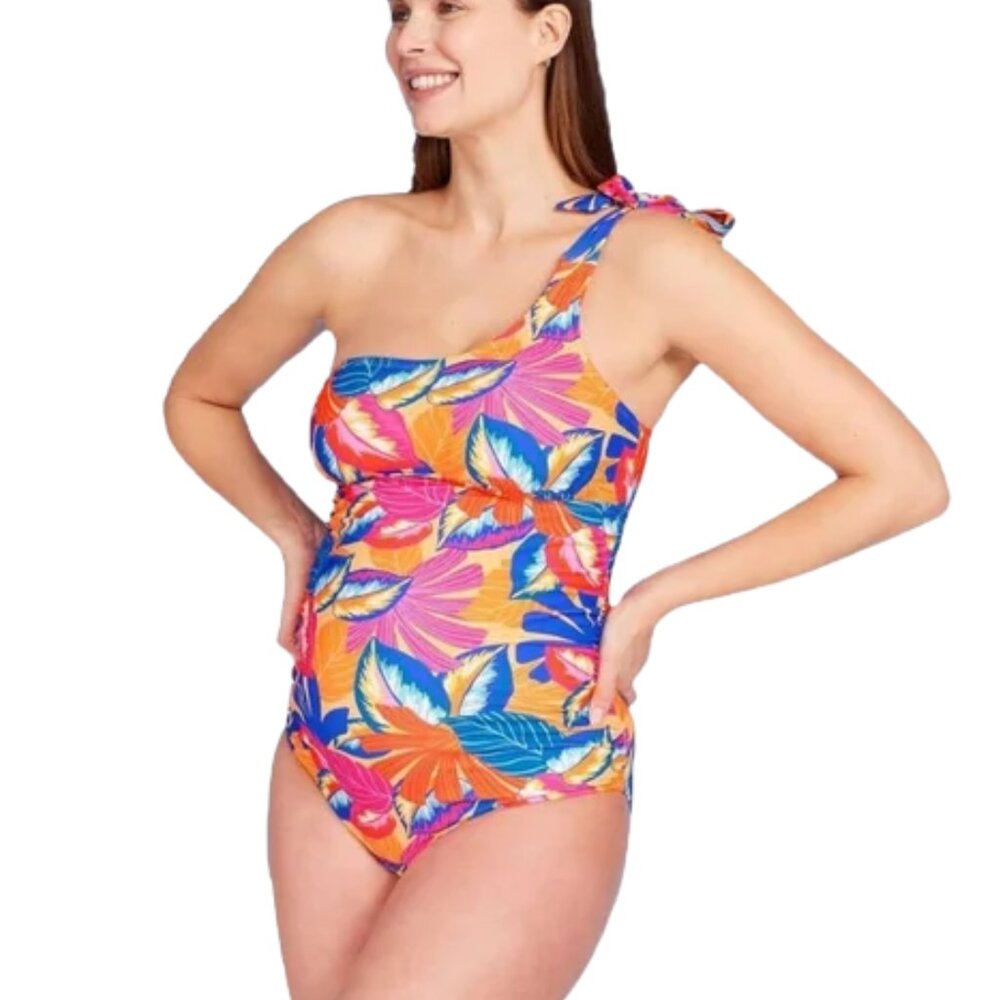 Isabel Maternity Floral Swimsuit Size M Ingrid & Isabel NWT